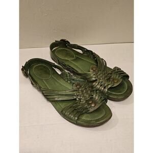 Frye Jacey Green Huarache Leather Sandals Women’s Size 9